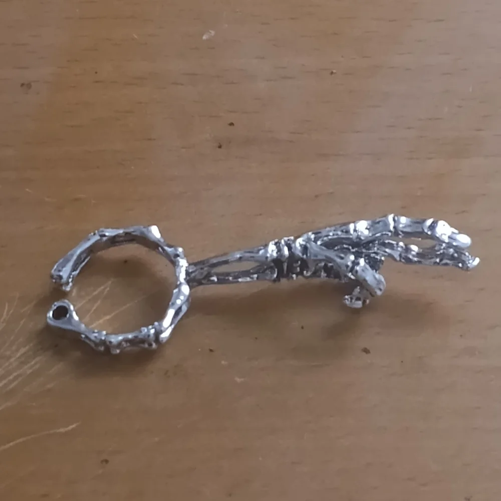 Stainless Steel Skeleton Hand Ring - Picture 1 of 5